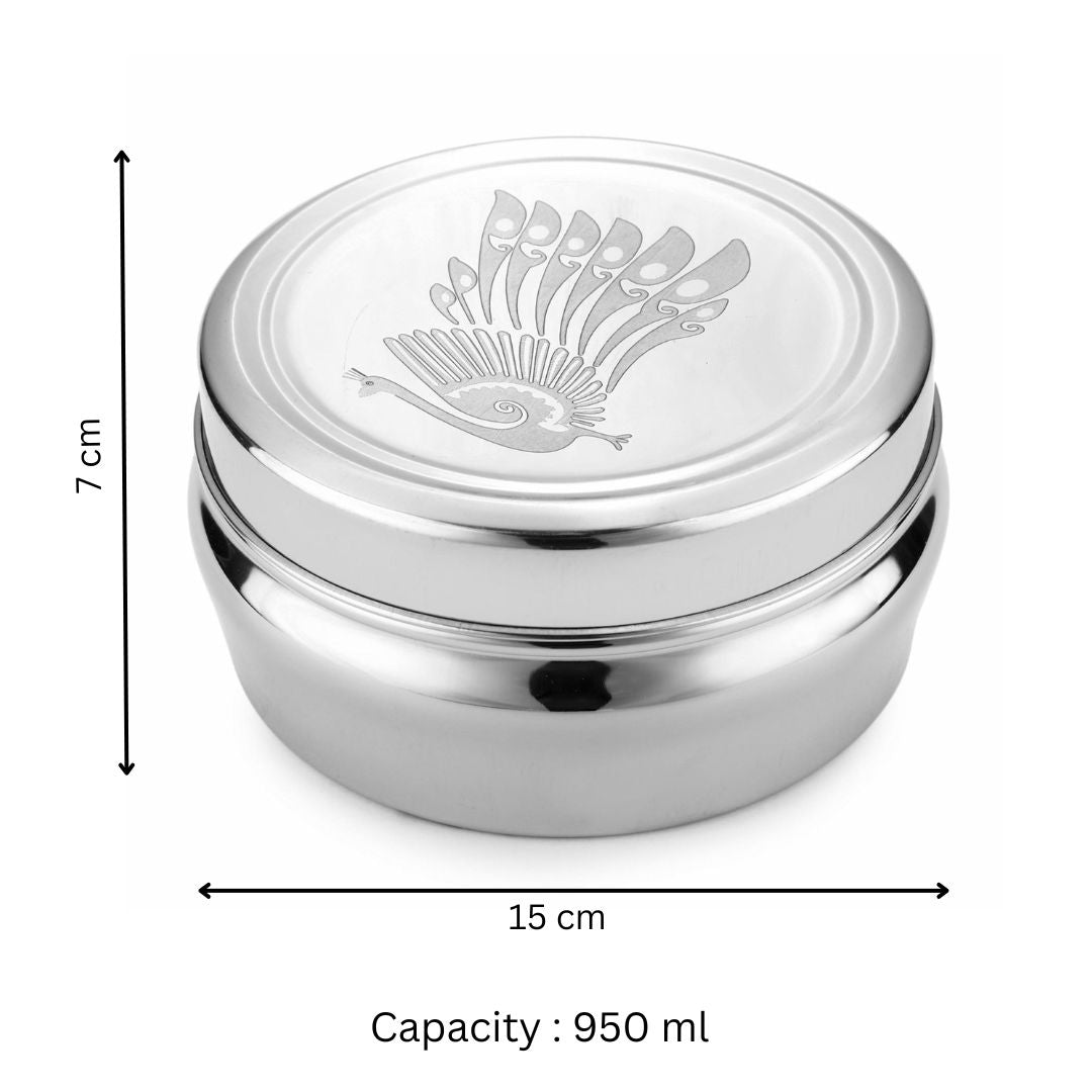 Cutlux Stainless Steel Kitchen Storage Container (950 ml)