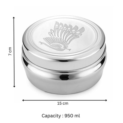 Cutlux Stainless Steel Kitchen Storage Container (950 ml)