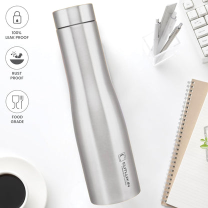 Cutlux 1000ml 3 Piece Multipurpose Stainless Steel Water Bottle (Shrine)