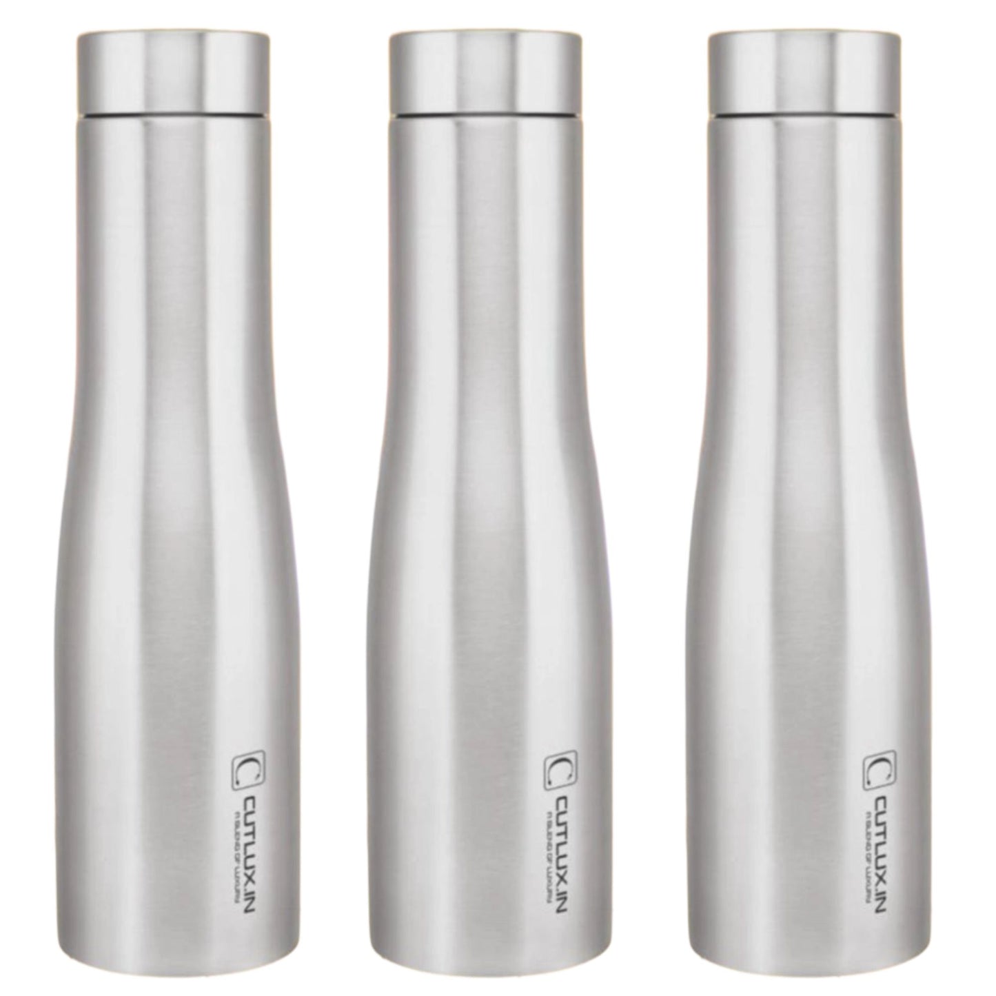 Cutlux 1000ml 3 Piece Multipurpose Stainless Steel Water Bottle (Shrine)