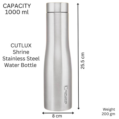 Cutlux 1000ml 2 Piece Multipurpose Stainless Steel Water Bottle (Shrine)