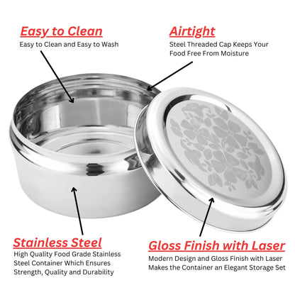 Cutlux Stainless Steel Kitchen Storage Container (550 ml)