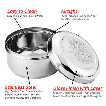 Cutlux Stainless Steel Kitchen Storage Container (550 ml)