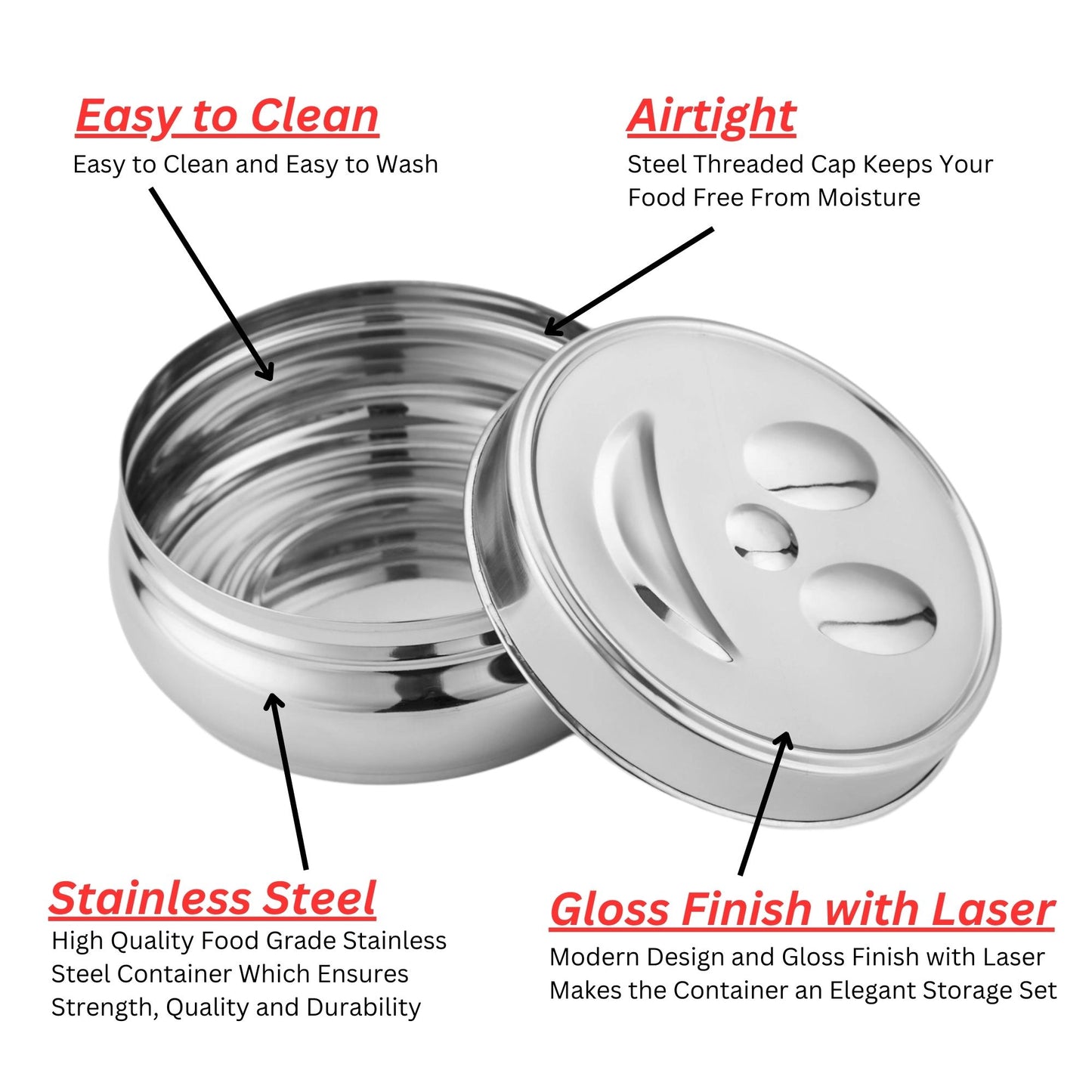 Cutlux Stainless Steel Kitchen Storage Container (650 ml)