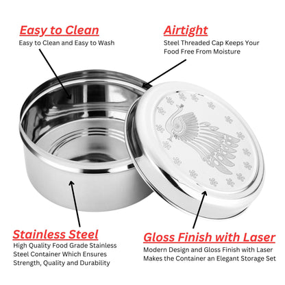 Cutlux Stainless Steel Kitchen Storage Container (650 ml)