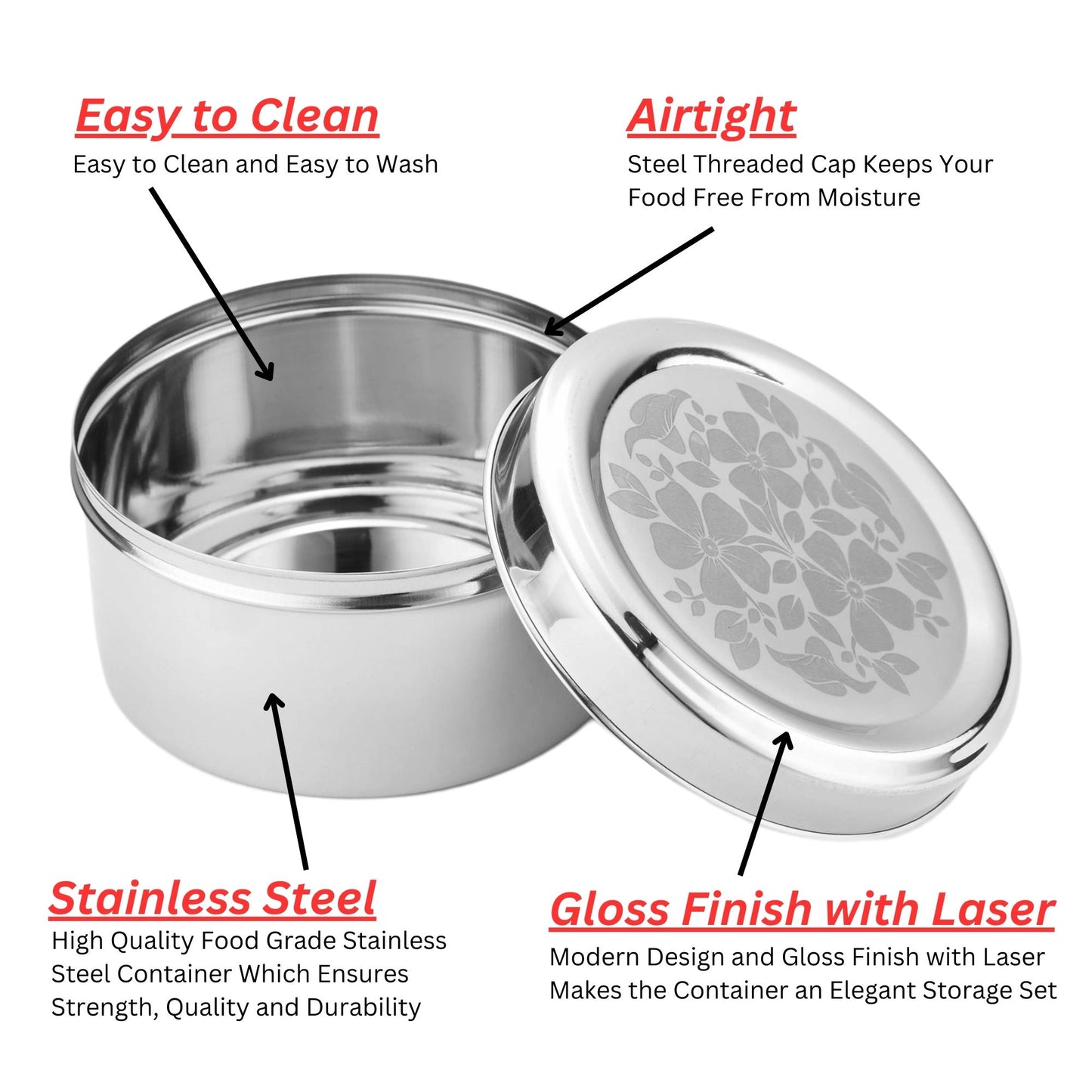 Cutlux Stainless Steel Kitchen Storage Container (1750 ml)