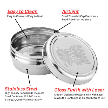 Cutlux Stainless Steel Kitchen Storage Container (650 ml)