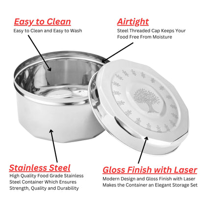 Cutlux Stainless Steel Kitchen Storage Container (900 ml)