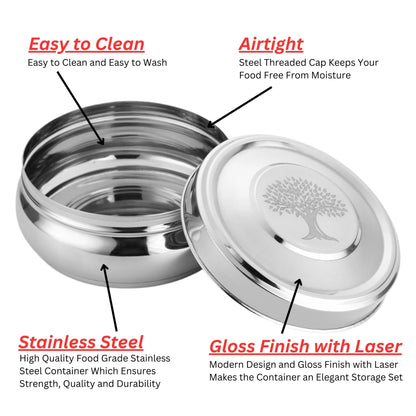 Cutlux Stainless Steel Kitchen Storage Container (650 ml)