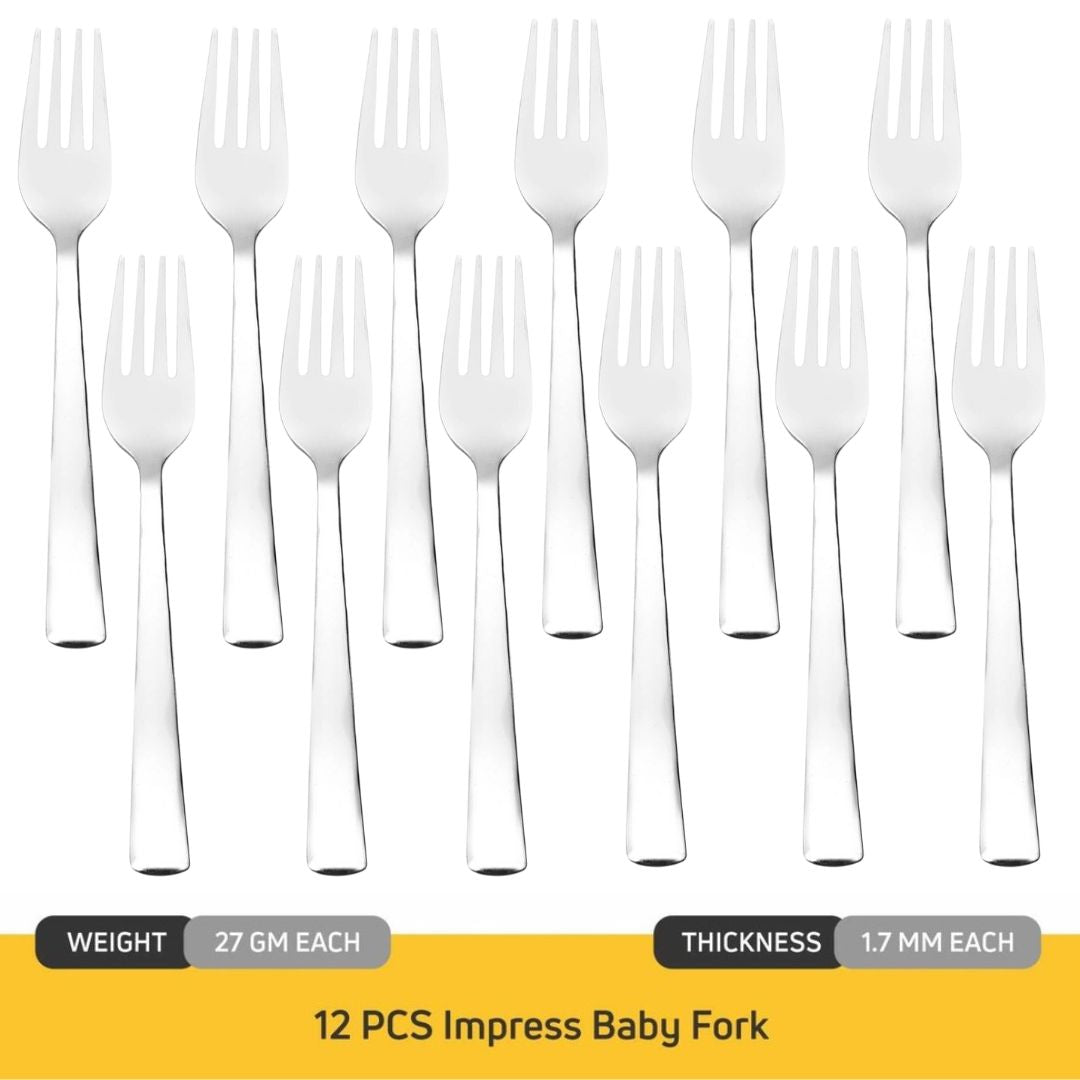 Cutlux Stainless Steel Table Forks Set for Home & Kitchen, Fruit Fork, Dining Table