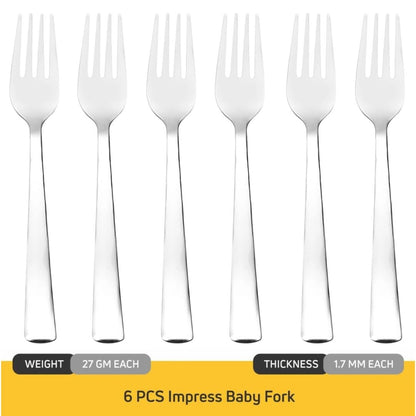 Cutlux Stainless Steel Table Forks Set for Home & Kitchen, Fruit Fork, Dining Table