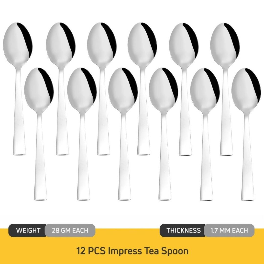 Cutlux Stainless Steel Tea Spoon Set for Tea, Coffee, Sugar & Spices