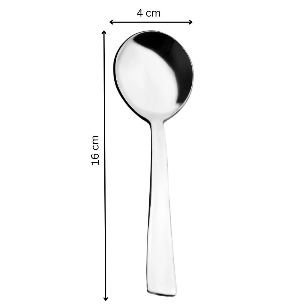 Cutlux Stainless Steel Soup Spoon Set for Home & Kitchen