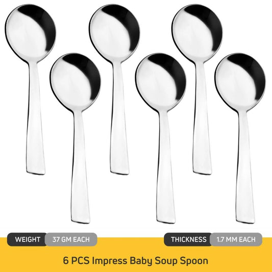 Cutlux Stainless Steel Soup Spoon Set for Home & Kitchen